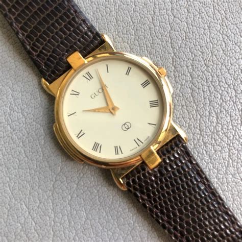 vintage gold gucci watch|authentic vintage gucci watch.